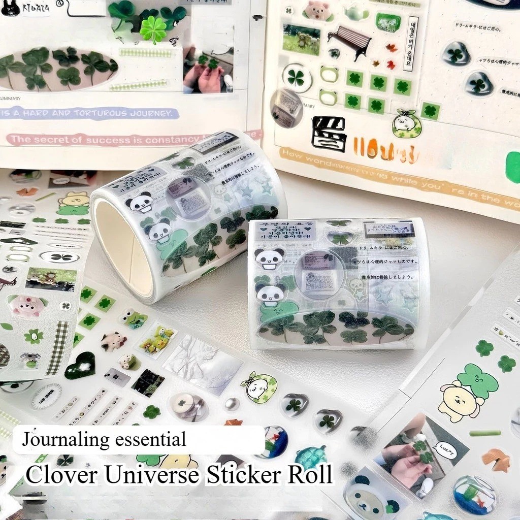 Clover Universe Series Sticker Roll Juminocore Sticker Roll Journaling Kit Journal Scrapbook Masking