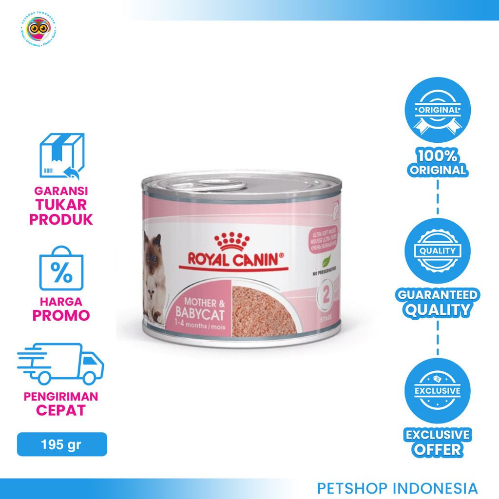 Royal Canin Mother & Babycat Instinctive Loaf 195gr – Wet Food Induk Hamil, Menyusui dan Anak Kucing