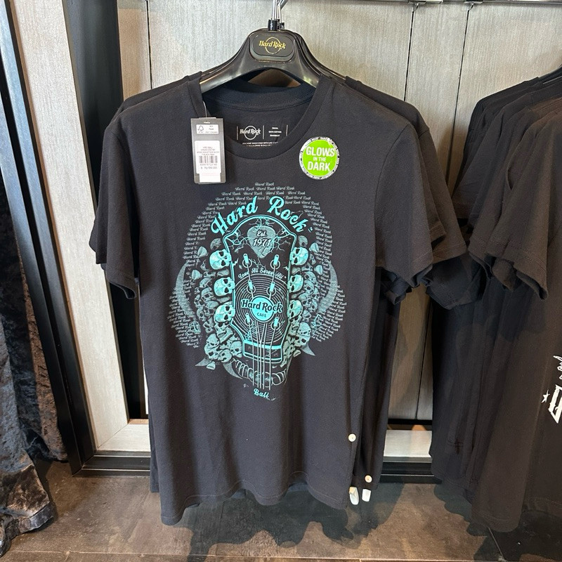 HOT HARDROCK CAFE BALI baju kaos GITD official merchandise NEW