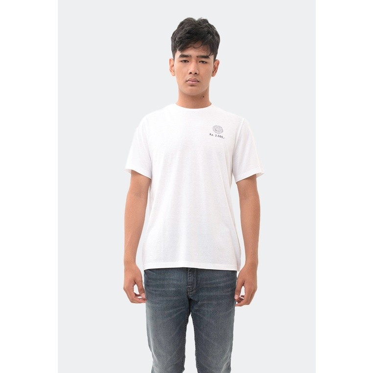 MANZONE Kaos Pria Lengan Pendek KERUPUK - WHITE