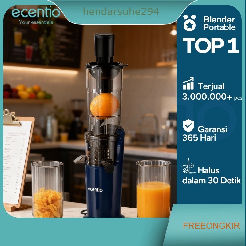[82mm caliber] ecentio slow juicer multifungsi blender tanpa ampas bear 550ML+600ML 150W blender fru
