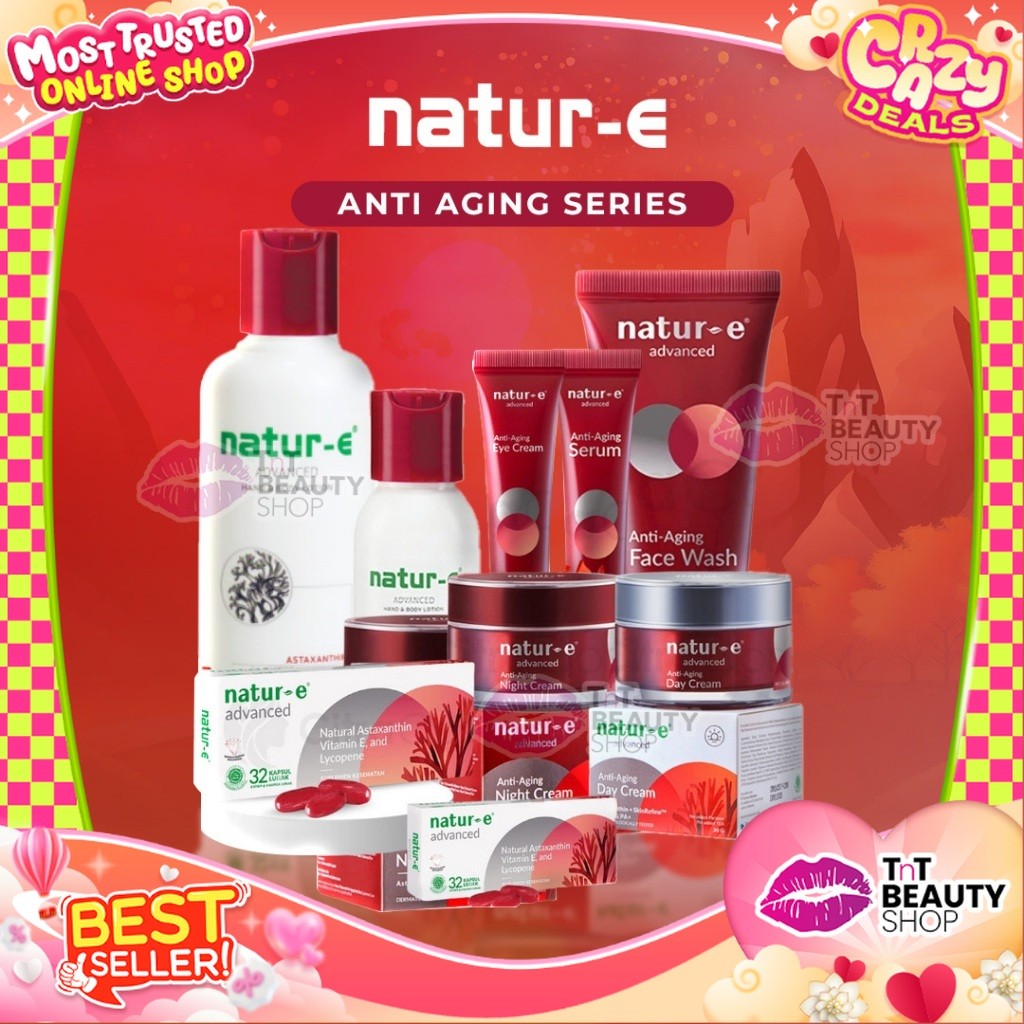 Natur-E Advanced Anti Aging SERIES  Face Wash Serum Day Night Cream Eye Cream | TnT Beauty Shop