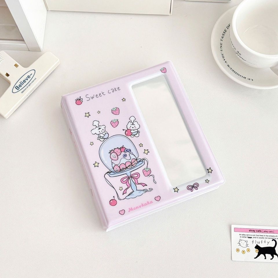 Style Cute Cartoon Mini Album Life 4 Cut Card Storage Book Polaroid Four Grid Card Binder Photo Stic