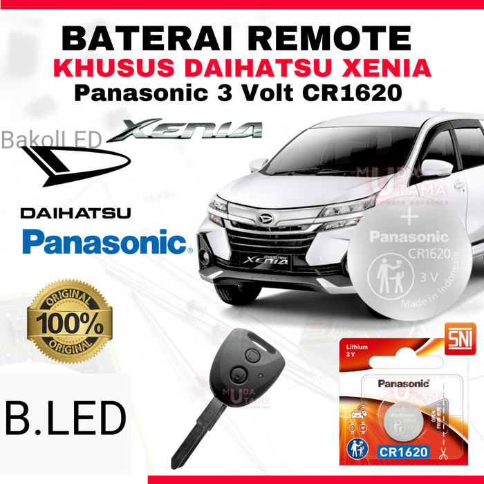 Baterai Remote DAIHATSU ALL NEW XENIA - ORIGINAL PANASONIC CR1620 | Battery Remote DAIHATSU XENIA | 