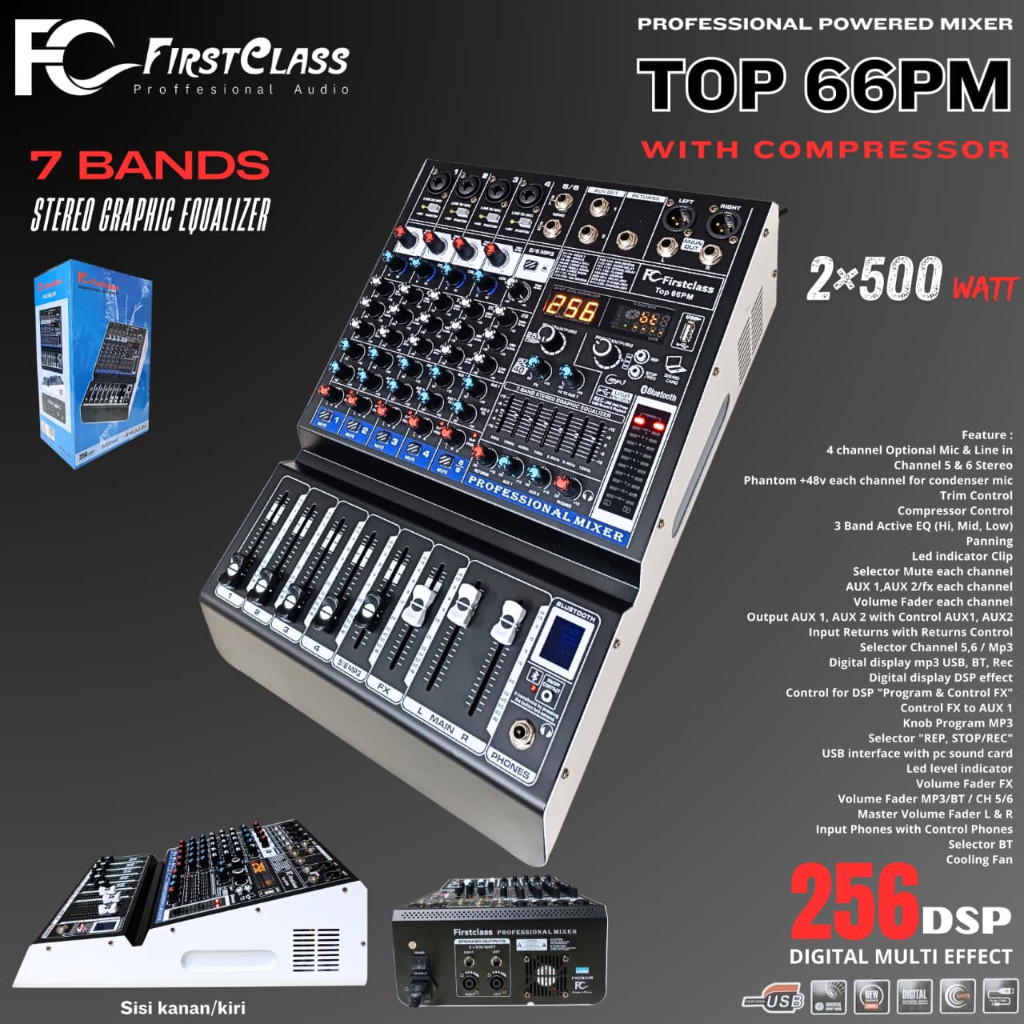 PROMO PROFESSIONAL POWER MIXER FIRSTCLASS WITH COMPRESSOR TOP 66 PM