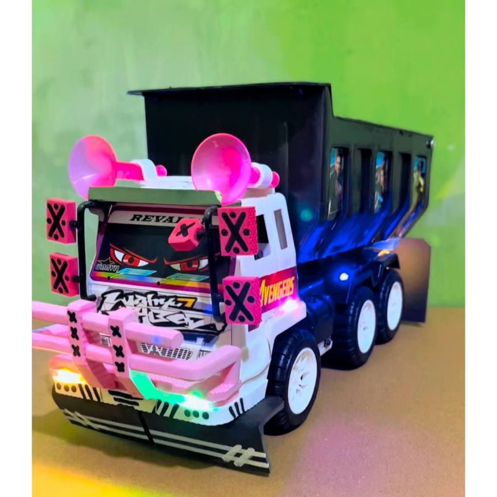 Mobil mainan anak truk plastik miniatur dump truk modif