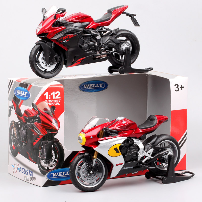 Welly 112 Scale MV Agusta F3 RR 2022 Superveloce Ago Motorcycle Model ecasts & Toy Vehicles Race Bik
