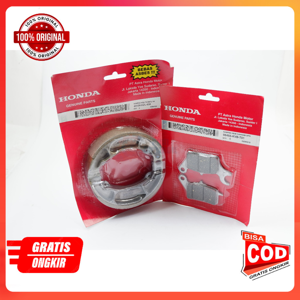 Ori kampas rem honda beat - kampas rem belakang beat fi KVB - KZL original part