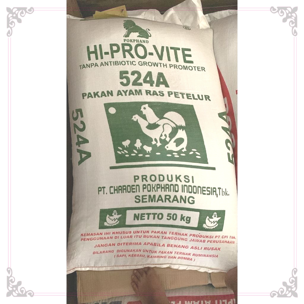 Hi Pro Vite Pur Ayam Ras Petelur 524 Pakan Unggas reapack 1 Kg-5kilo lebih hemat