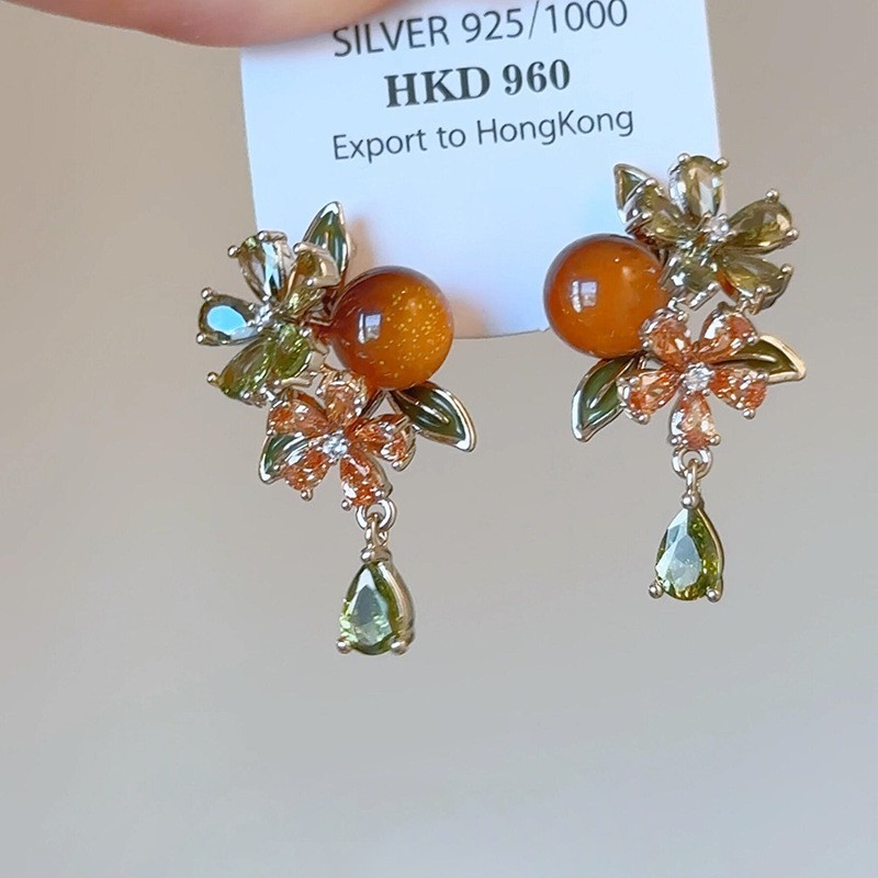 Anting Unik Gaya Baru Persimmon Ruyi Gaya Cina Baru