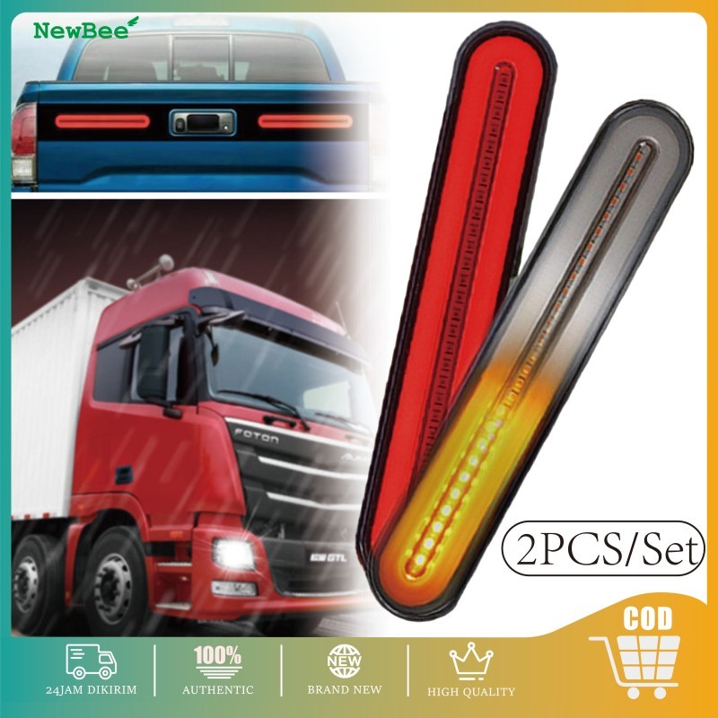 2PCS/Set Lampu Truk LED Lampu Samping Mobil Lampu Sein Lampu Trailer Parkir Peringatan Lampu Sisi Be