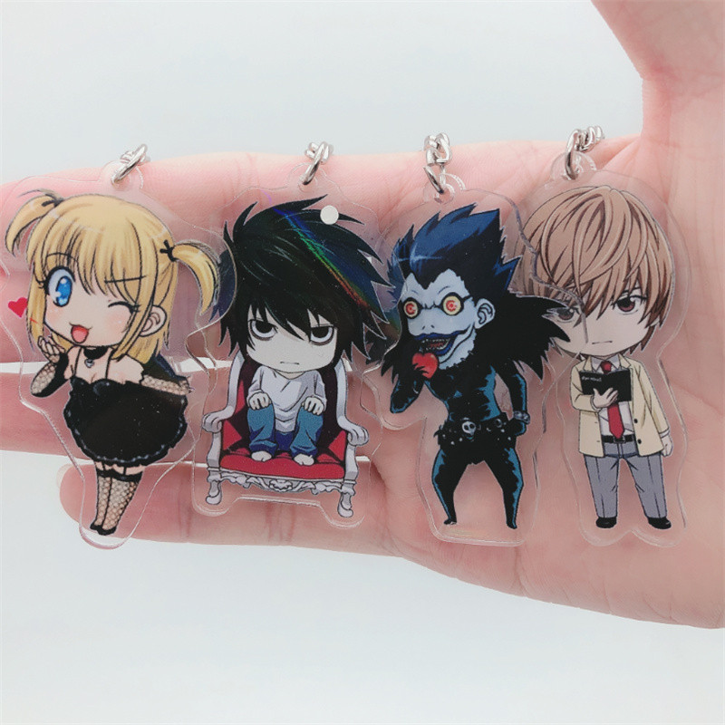 Anime DEATH Keyain Yagami Light kira Cosplay Accessories Key ain Pent Cartoon Badge