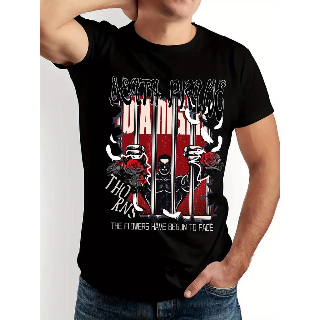 Koleksi Kaos Pria Katun Hitam Premium - Desain Unik Panda Gothic Mekanik & Bahasa Isyarat | 100% Kat