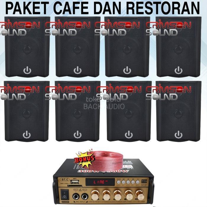 Paket sound system 8 speaker cafe restoran crimson