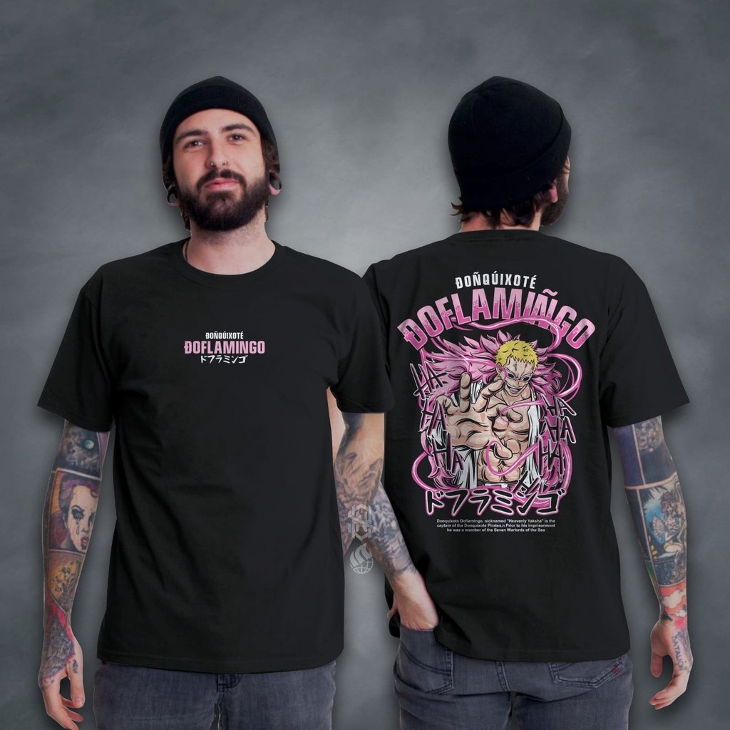 Kaos Anime One Piece Doflamingo Pakaian Dewasa Baju One Piece