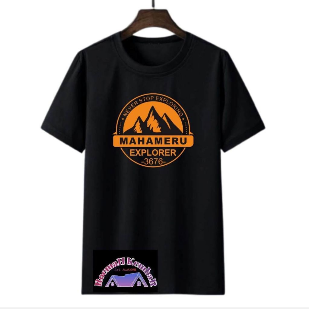 (SKD) KAOS T-SHIRT BAJU GUNUNG MAHAMERU EXPLORER BISA REQUEST NAMA GUNUNG / KAOS GUNUNG SEMERU / SAB