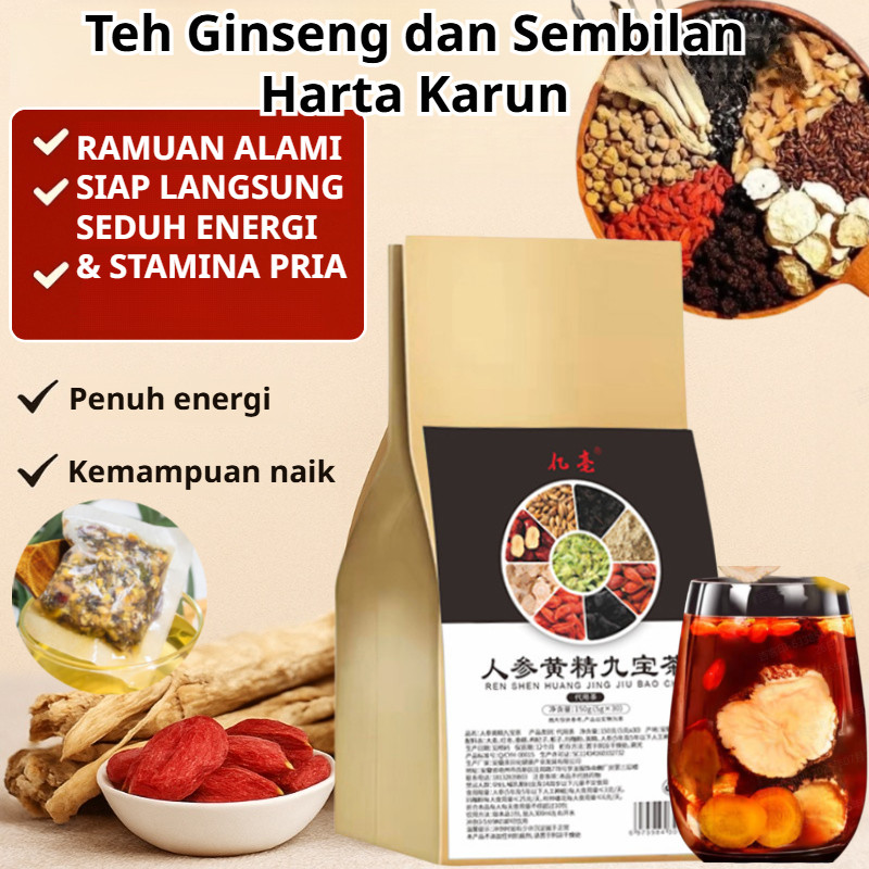 Teh Ginseng Dan Polygonatum Sembilan Harta Karun / Teh Sembilan Harta Karun / Teh Ginseng / Teh Kese
