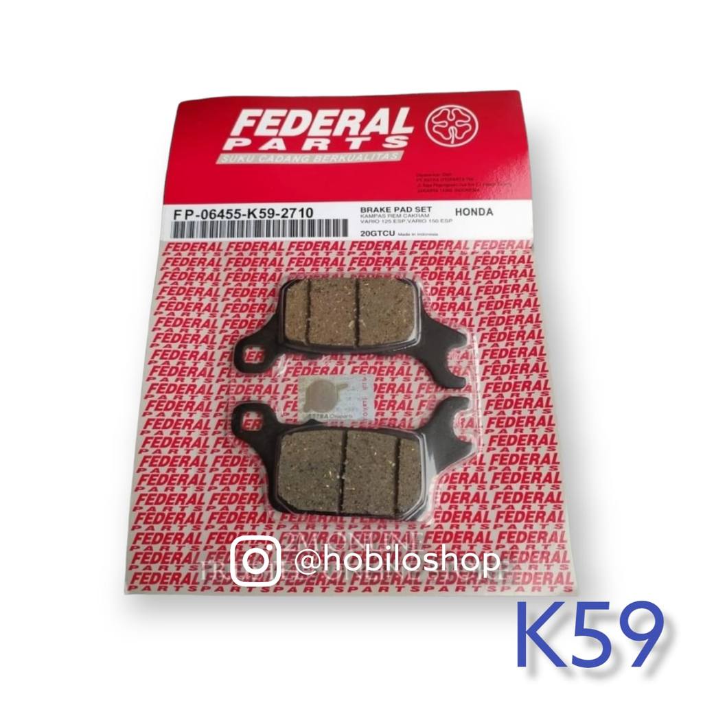 FEDERAL KAMPAS REM DEPAN DISKPAD VARIO 125-150 LED ESP
