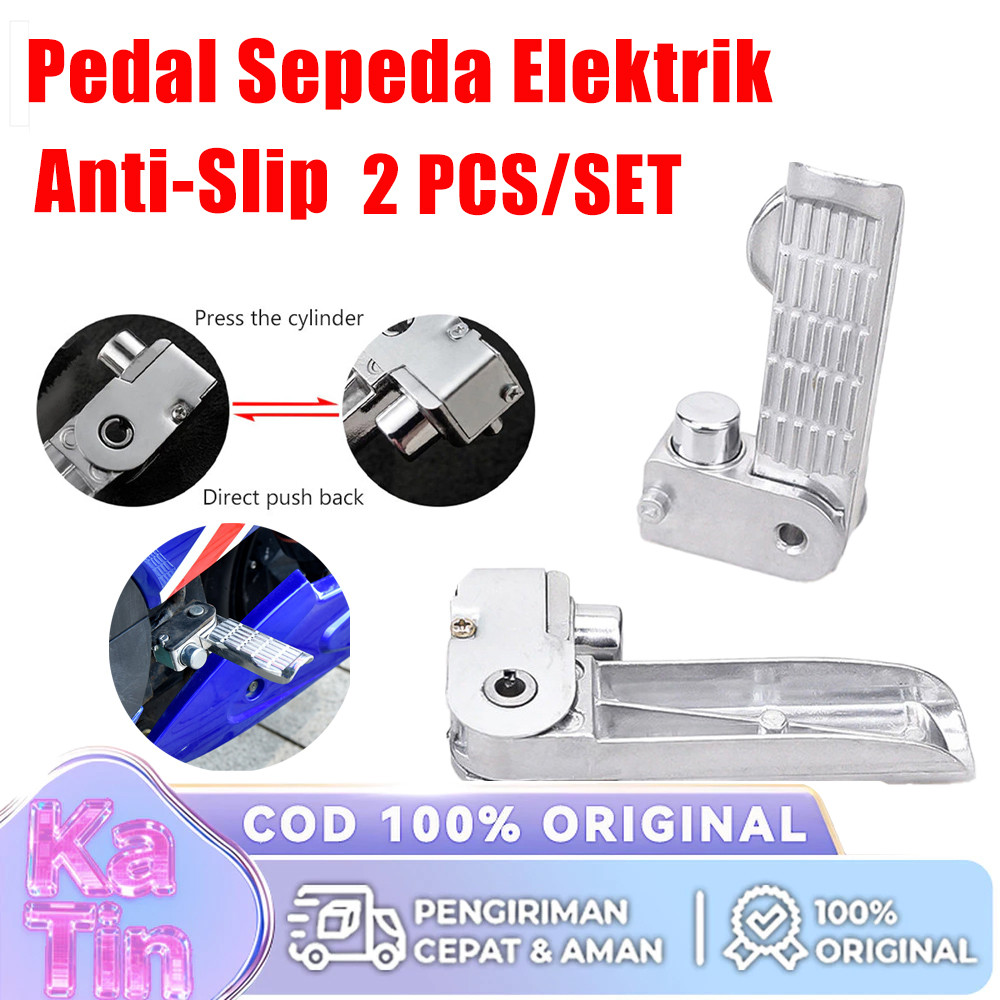 1 pasang Pedal Sepeda Elektrik Sepeda Listrik Motor Pedal Shock Belakang Aksesoris Sepeda Elektrik/P