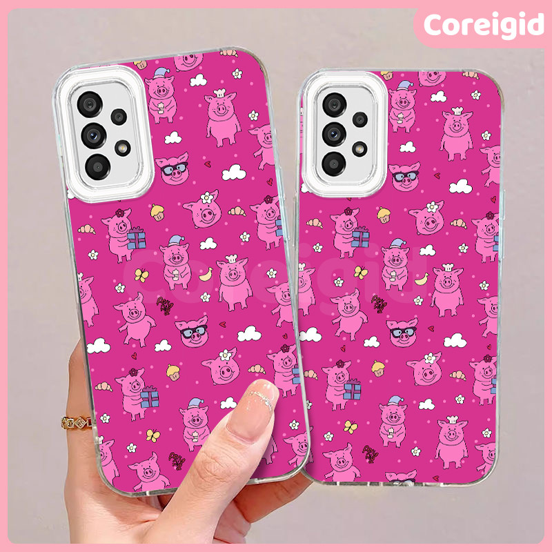Case Samsung A06 4G A16 5G A55 A56 A15 A14 A05S A04 A35 5G A23 4G Babi babi layar penuh YTK aestheti