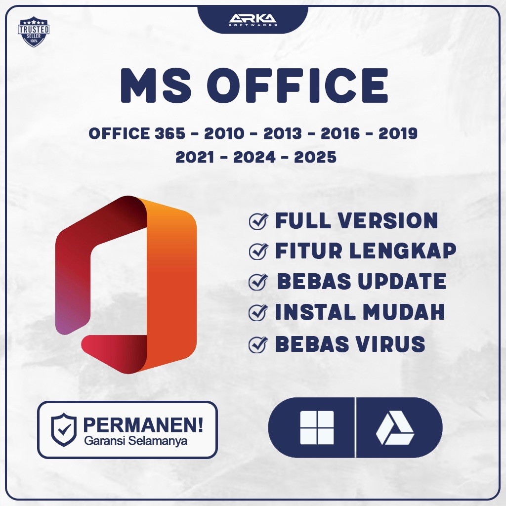 Ms Office 365 / Pro Plus 2025 2024 2021 2019 2016 2013 2010 Original Lifetime