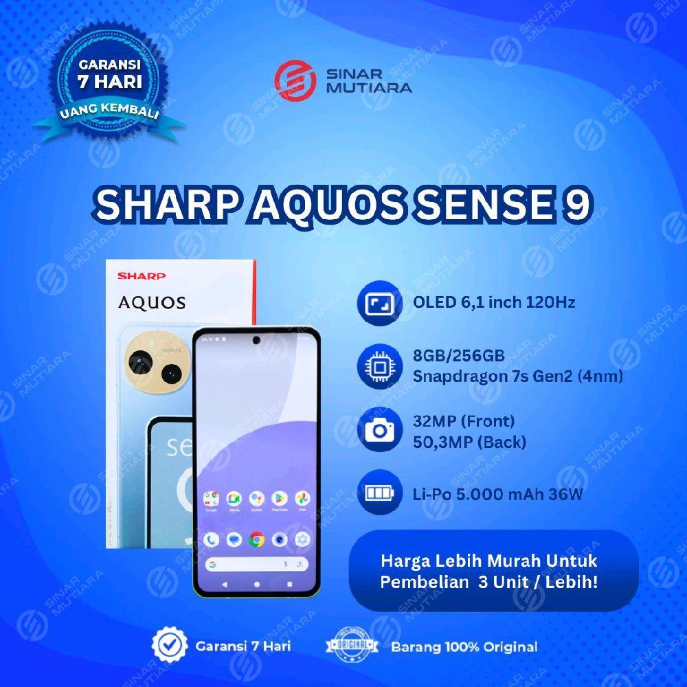 SHARP AQUOS SENSE 9 8/256 GB HP SECOND ORIGINAL SINAR MUTIARA CELL