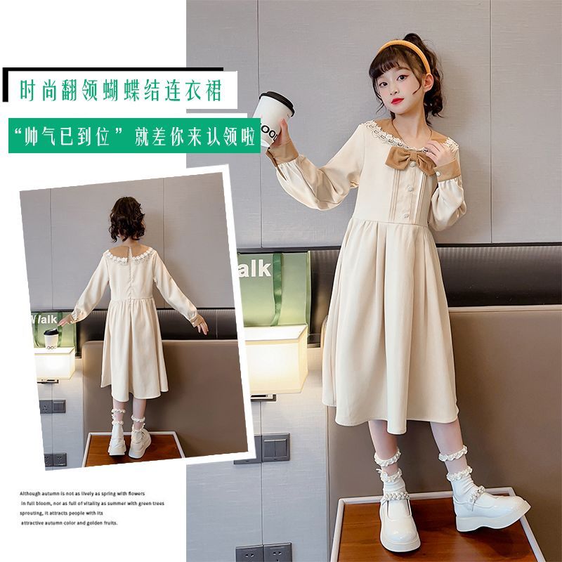 Gaun lengan panjang untuk anak perempuan, gaun gaun anak perempuan, gaun anak-anak, gaun putri anak-