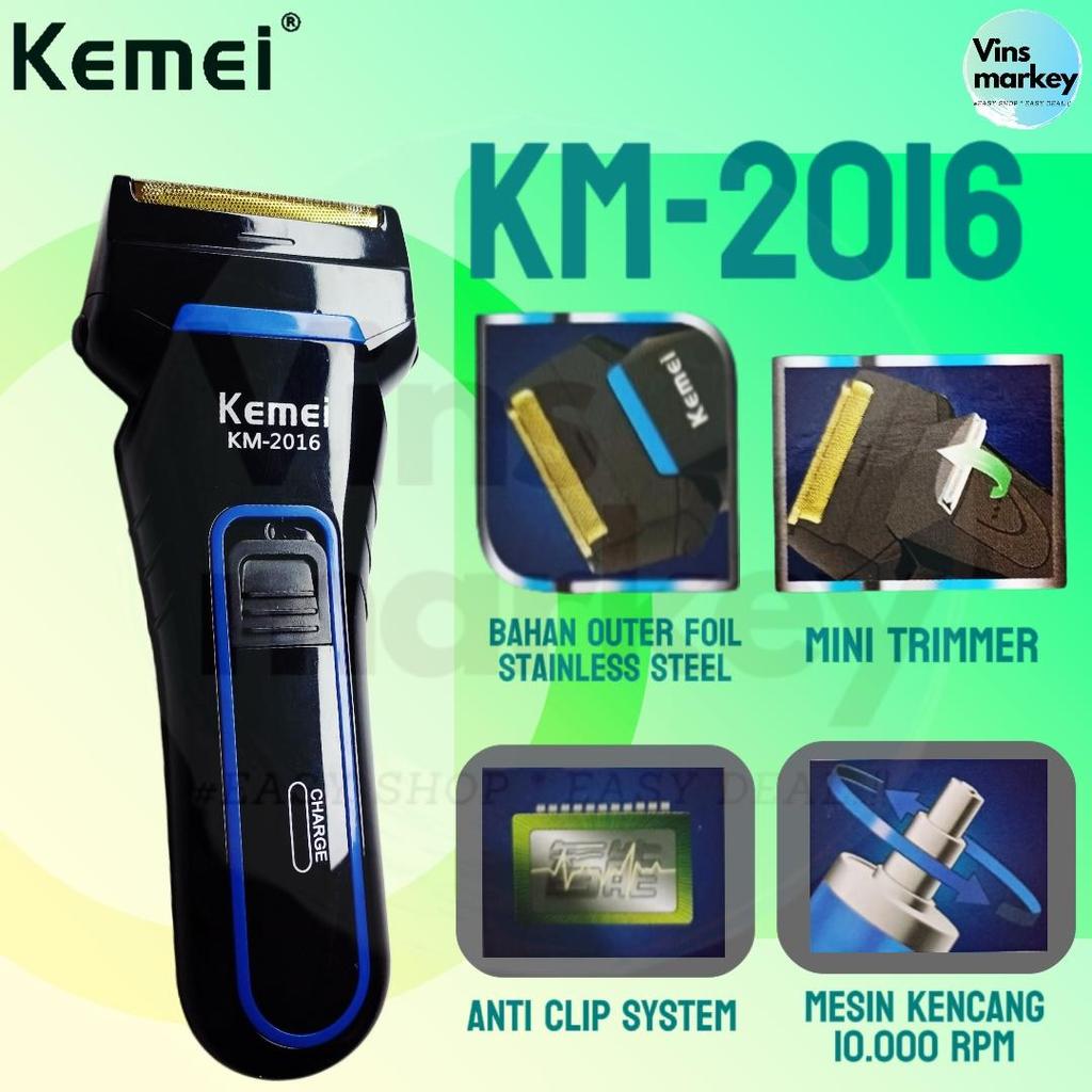 kemei km 2016 alat cukur kumis jenggot elektrik shaver mesin cukur kumis Pencukur