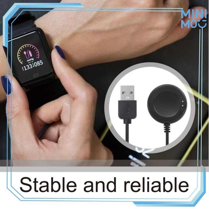 Kabel Charger Jam Smartwatch Hiwatch T500 T500+ 2 Pin Magnetik Untuk Series 7 T55 X6 X7 Dock Charger