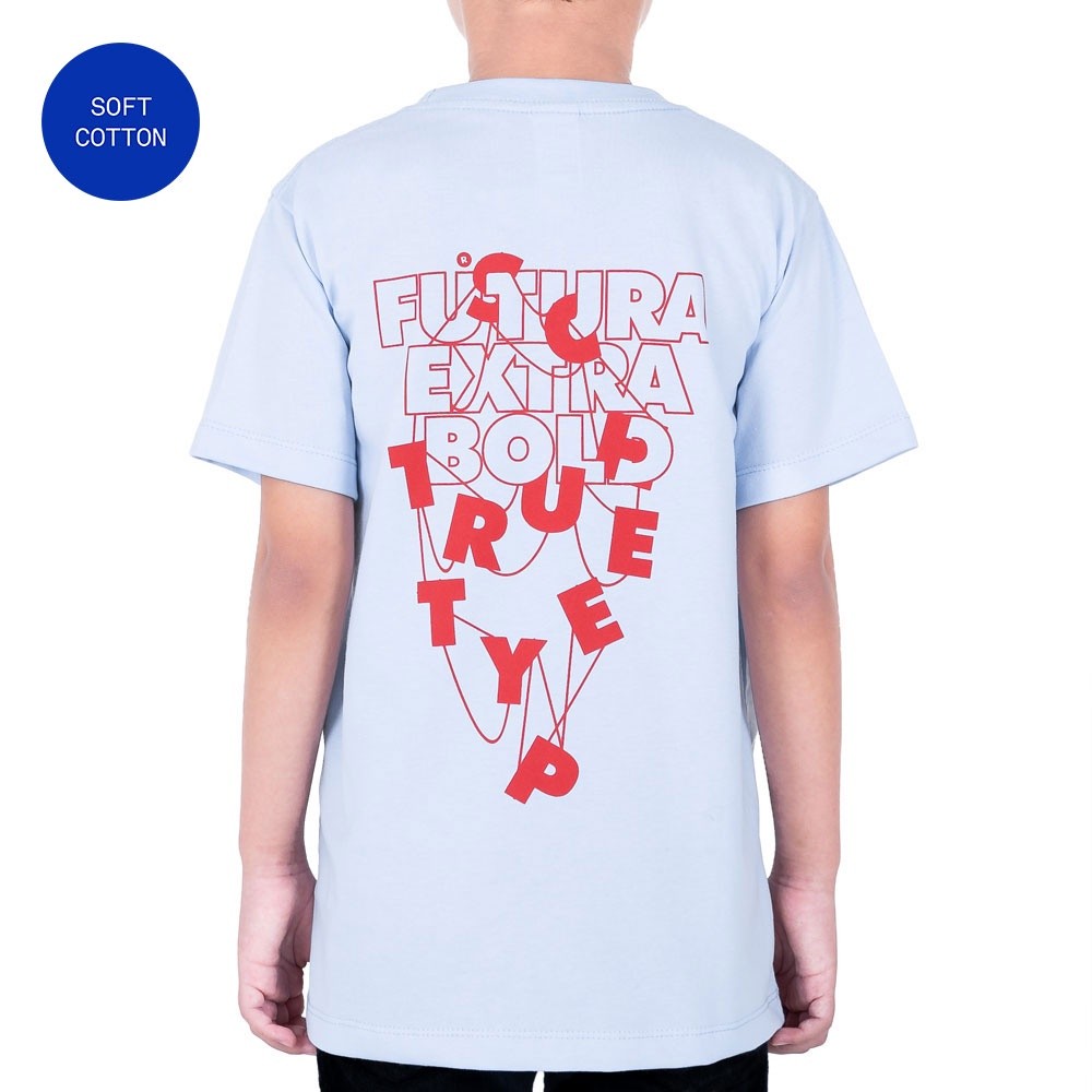 (COD) Sch Tshirt Extra Bold Ss Kids Sky Blue