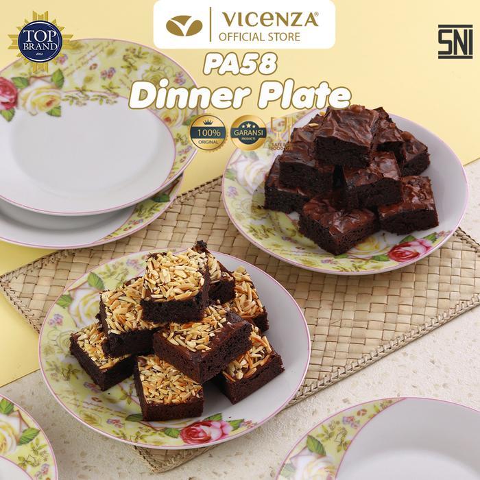 Vicenza PA58 6 buah Piring Camilan - Mawar