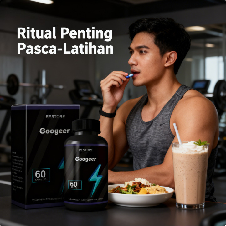 Googeer RESTORE 60 Kapsul Suplemen Fitness Pembentukan & Pemulihan Otot Lebih Cepat CO1407