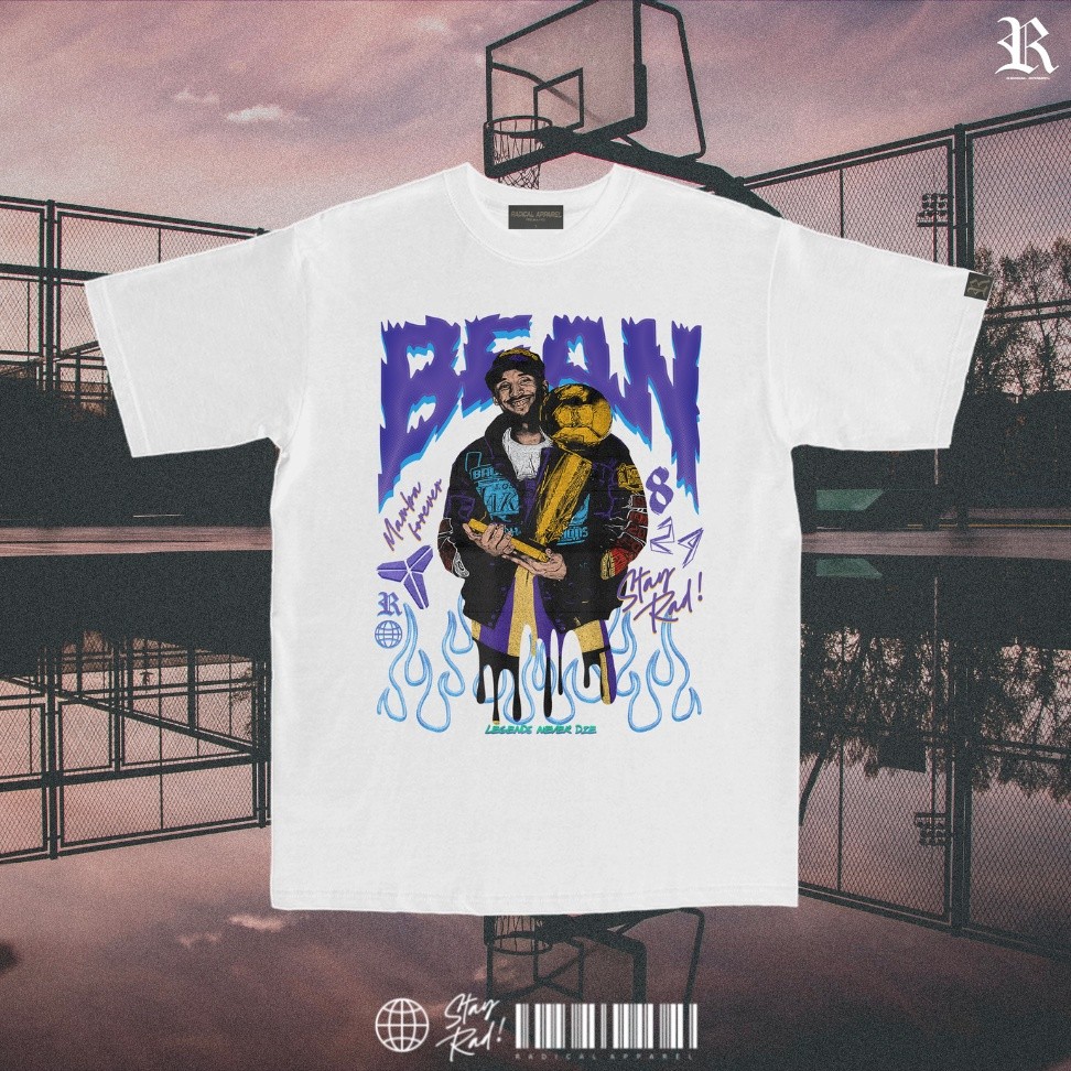 (Official New Shop) RADICAL APPAREL KOBE BEAN BOOTLEG TSHIRT LOS ANGELES LAKERS NBA SHIRT HYPEBEAST