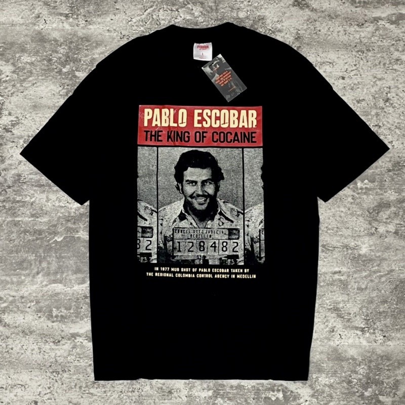 Pablo - King Of Cocaine Tidur pendek Fashion Hardworking T shirt TOP kaos
