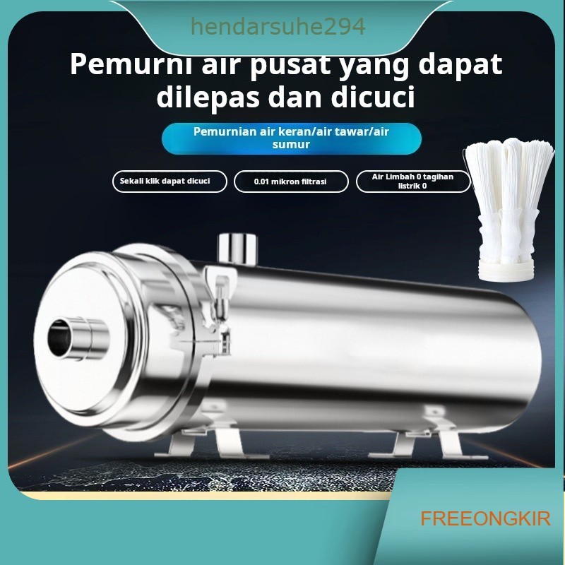 Filter Air Pusat Stainless Steel untuk Seluruh Rumah - Mesin Penjernih Air Sumur & PDAM, Air Keruh L