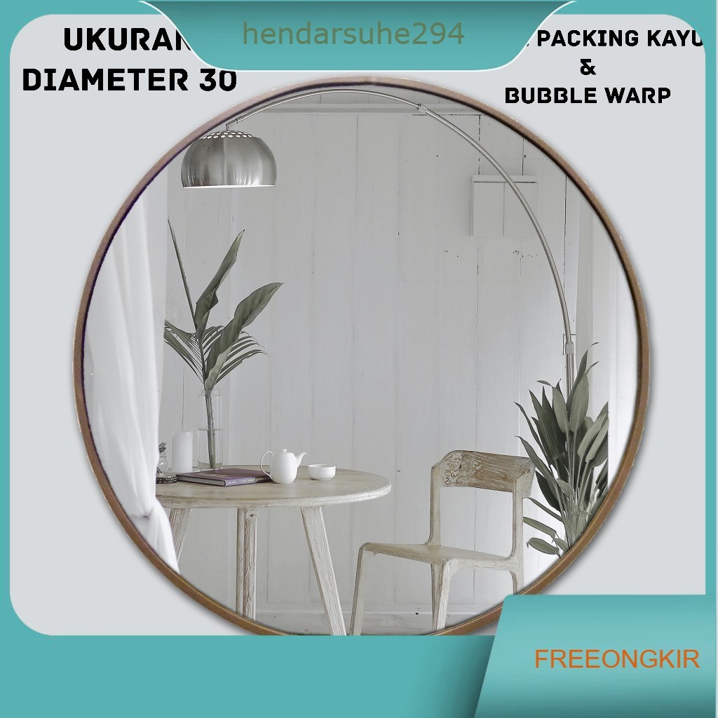 CERMIN BULAT DINDING - CERMIN MINIMALIS - CERMIN AESTHETIC - CERMIN GANTUNG