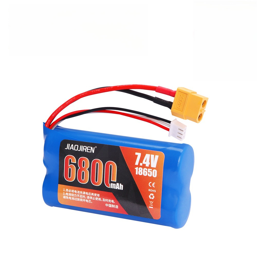 XT60 18650 74V 6800mAh Liion battery for Henglong 3818 3819 3838 3878 3888 3898 3909 3918 3938 3939 