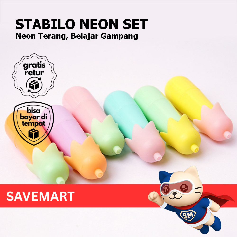 Stabilo Mini Pastel Bentuk Sayur Stabilo Mini Pastel Bentuk Terong Lucu untuk Catatan Stabilo Desain