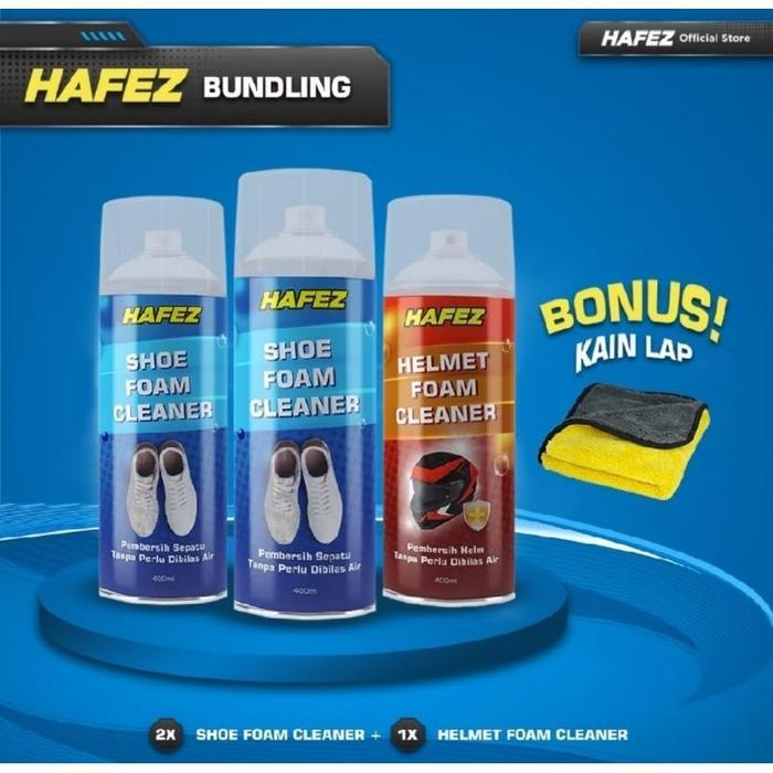 Paket Hafez restorer Hafez shoe dan helmet pembersih pengkilap motor mobil sepatu helm ORI100% - 2 H