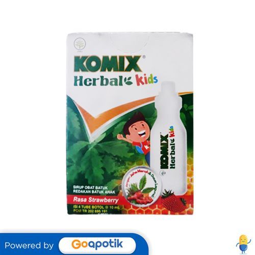 Komix Herbal Kids Rasa Strawberry 10 Ml Box 4 Tube