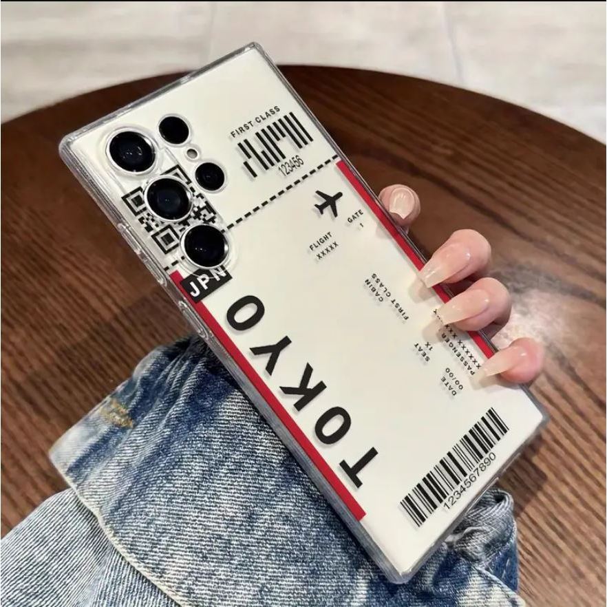 Softcase TPU TRANSPARAN Motif TIKET AESTETIK Untuk  SAMSUNG A02/A03/A04/A05/A10/A11/A12/A14/A16/A20/