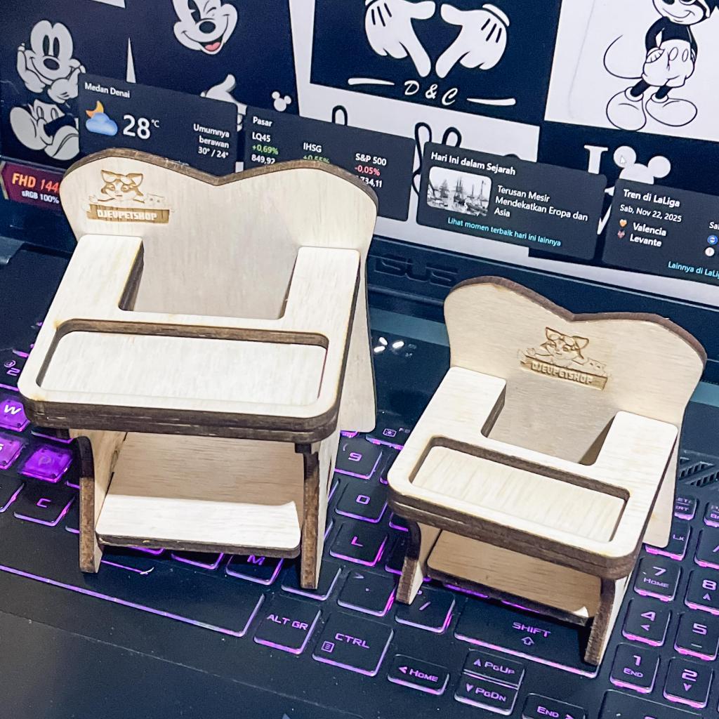 Kursi Meja Makan Kayu Hamster Jumbo & Mini Syarian Winter Chambel