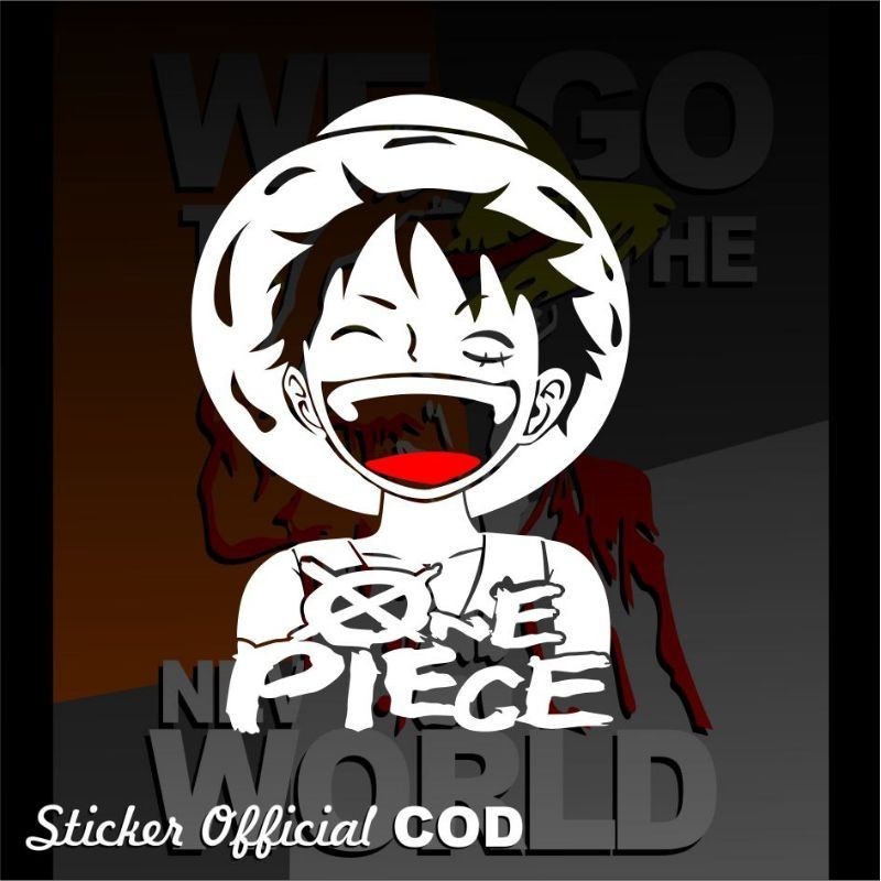 Stiker Motor Custom Sticker Cutting Luffy One Piece Laughing Anime Stickers for Motorcycle