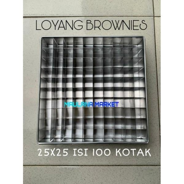 PROMO  cetakan nastar kotak kecil loyang sekat brownies 25x25 isi 100 kotak Cetakan Kue Kitchenware 