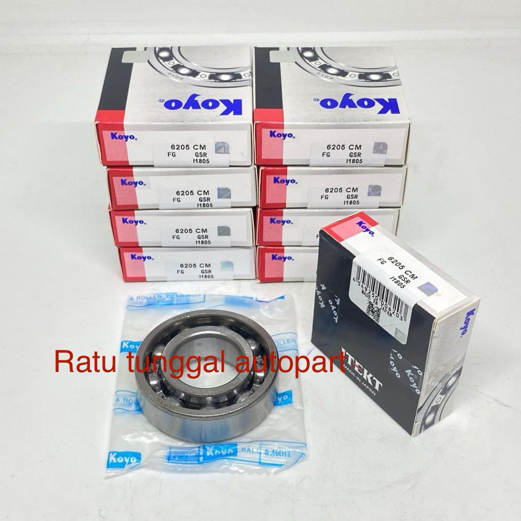 BEARING 6205 CM KOYO 6205CM KOYO TANPA TUTUP