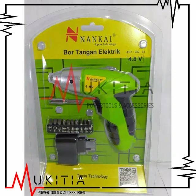 (MURAH) NANKAI MOLLAR Mesin Bor Mata Obeng Set Batrei Cordless Bor Baterai Tangan Elektrik Tanpa Kab