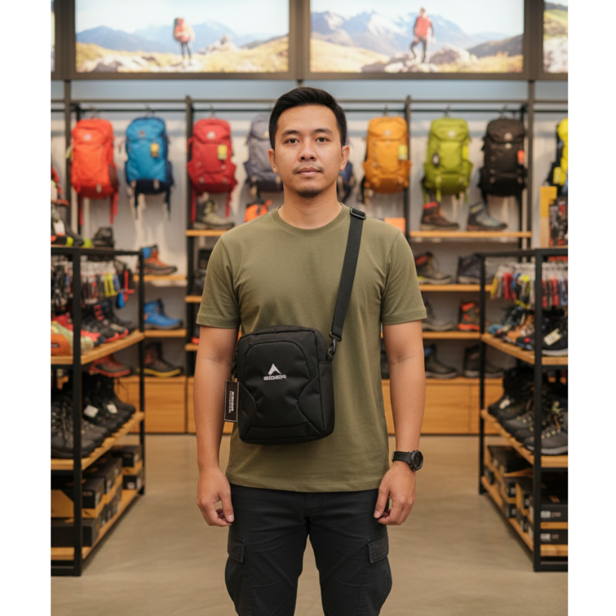 Eiger Tas Selempang Crossroad SV 1F Pouch Dengan Kompartemen Utama