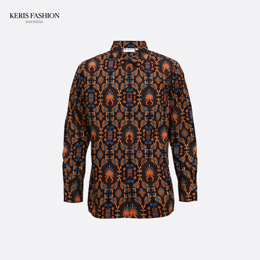 Keris Gallery Kemeja Batik Slimfit Lengan Panjang Motif Mahkuto Kusumo - Kuning