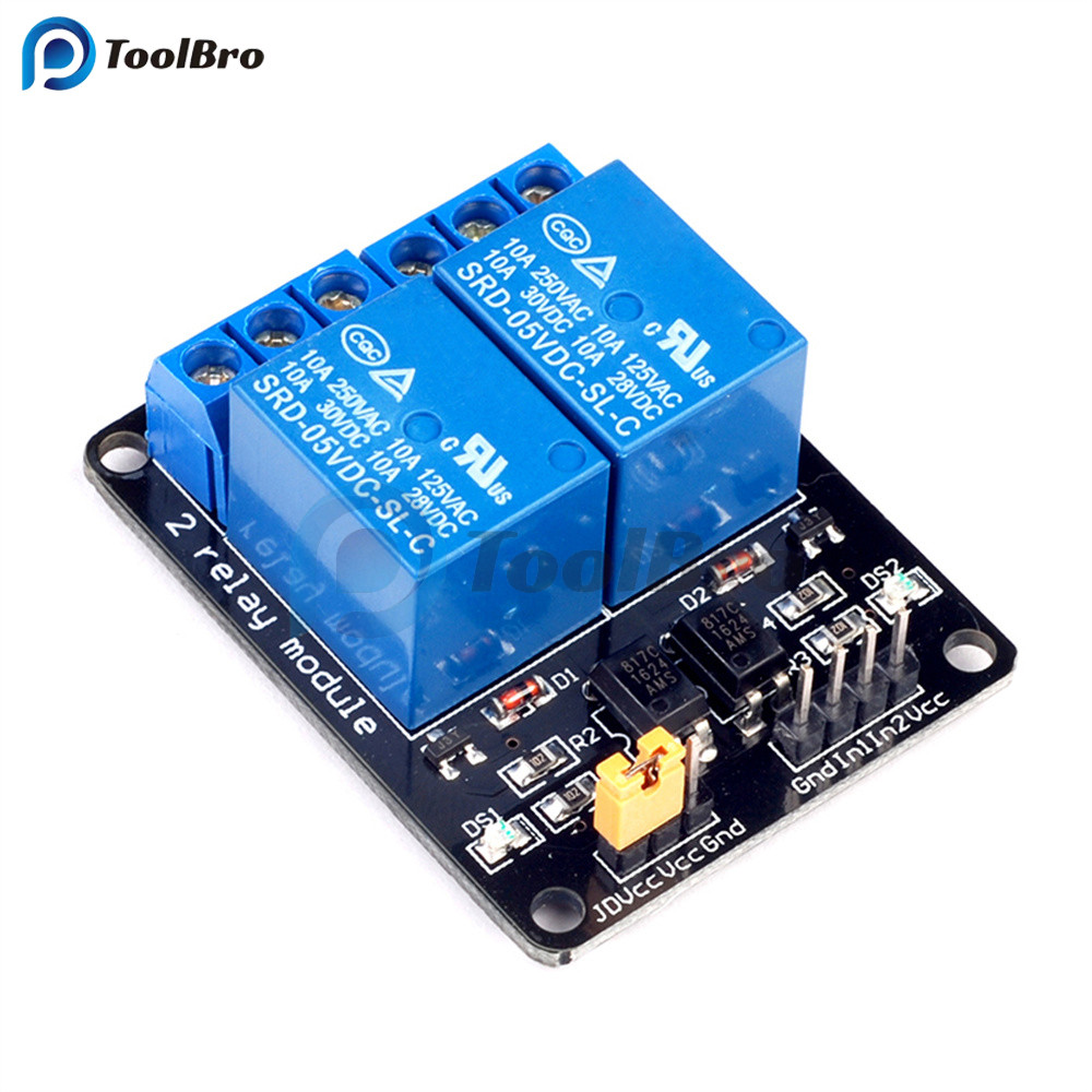 DC 3V 5V 24V 2 annel Relay Module with Optocoupler Relay Output 2 way Relay Module for Arduino AVR T