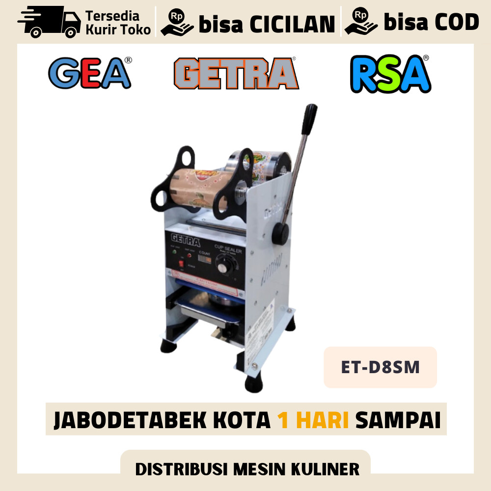 CUP SEALER MANUAL GETRA ET-D8SM MESIN PRESS DIGITAL COUNTER GELAS ORIGINAL